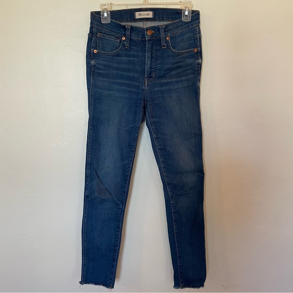 Madewell 9” High-Rise Skinny Jeans with Raw Fringe Hem